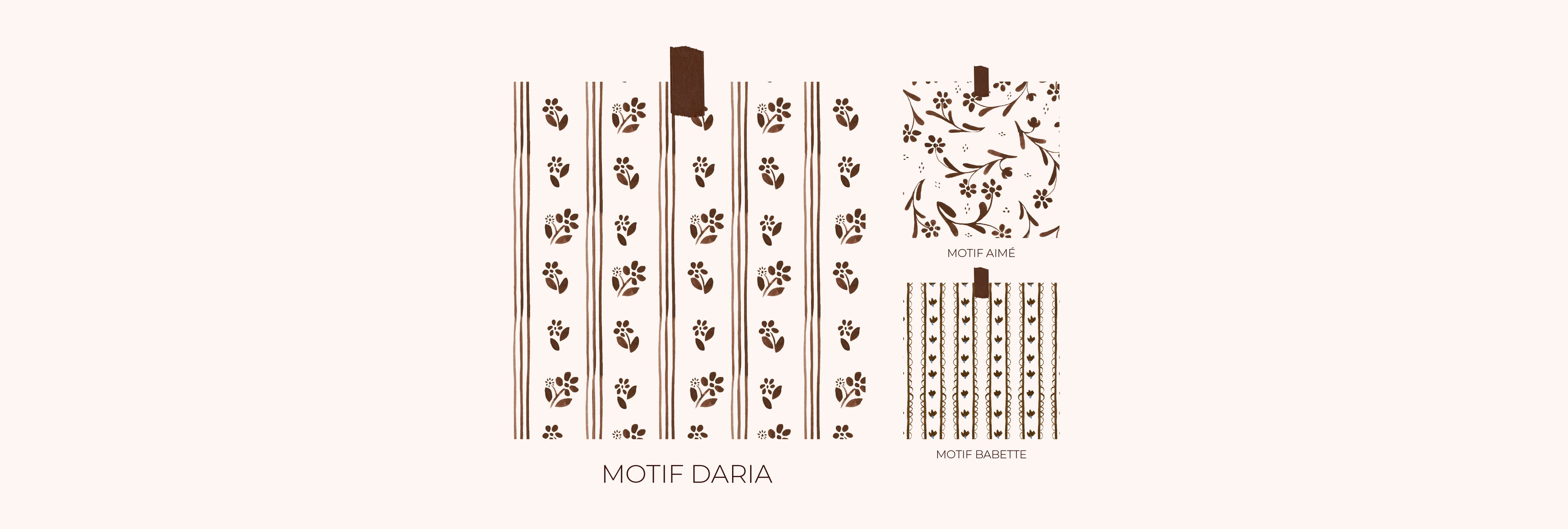 Création de motifs
Motifs sur mesure
Motifs personnalisés
Design textile
Illustratrice textile
Création de motifs textile
Motifs faits main
Motifs dessinés à la main
Motifs à l'aquarelle
Motifs au crayon de couleur
Surface design
Design de surface
Création de collections textiles
Illustration textile
Motifs pour tissu
Motifs pour marque
Création de prints
Prints exclusifs
Dessins pour textile
Création de motifs exclusifs
