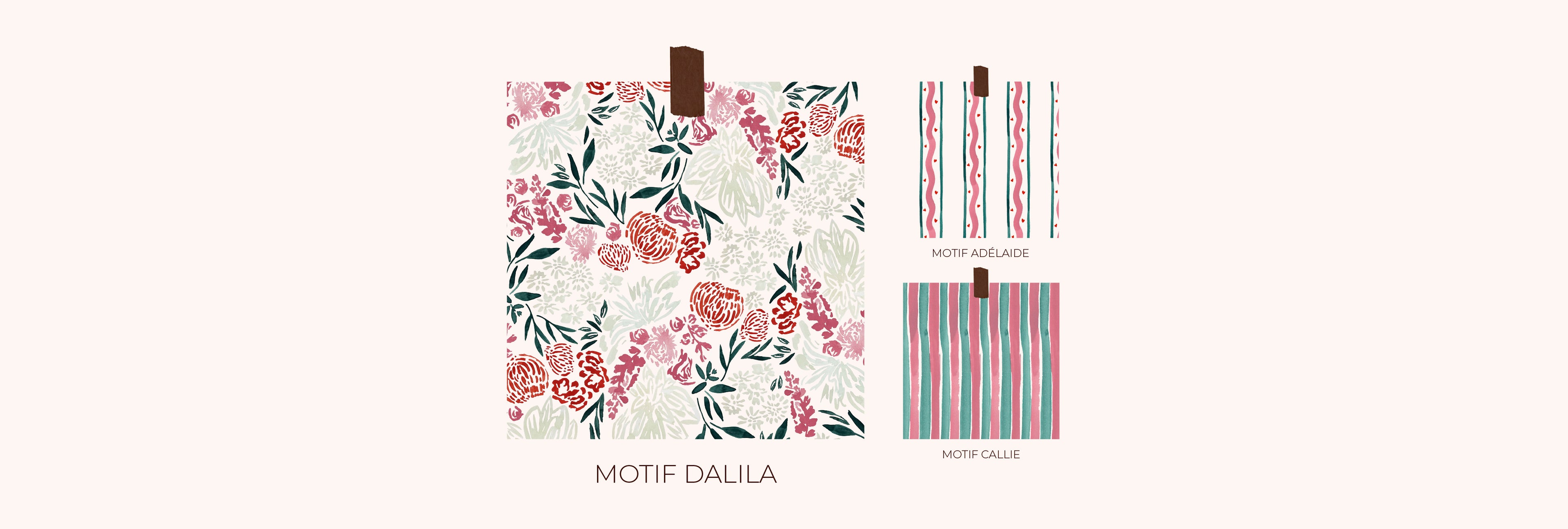 Création de motifs
Motifs sur mesure
Motifs personnalisés
Design textile
Illustratrice textile
Création de motifs textile
Motifs faits main
Motifs dessinés à la main
Motifs à l'aquarelle
Motifs au crayon de couleur
Surface design
Design de surface
Création de collections textiles
Illustration textile
Motifs pour tissu
Motifs pour marque
Création de prints
Prints exclusifs
Dessins pour textile
Création de motifs exclusifs