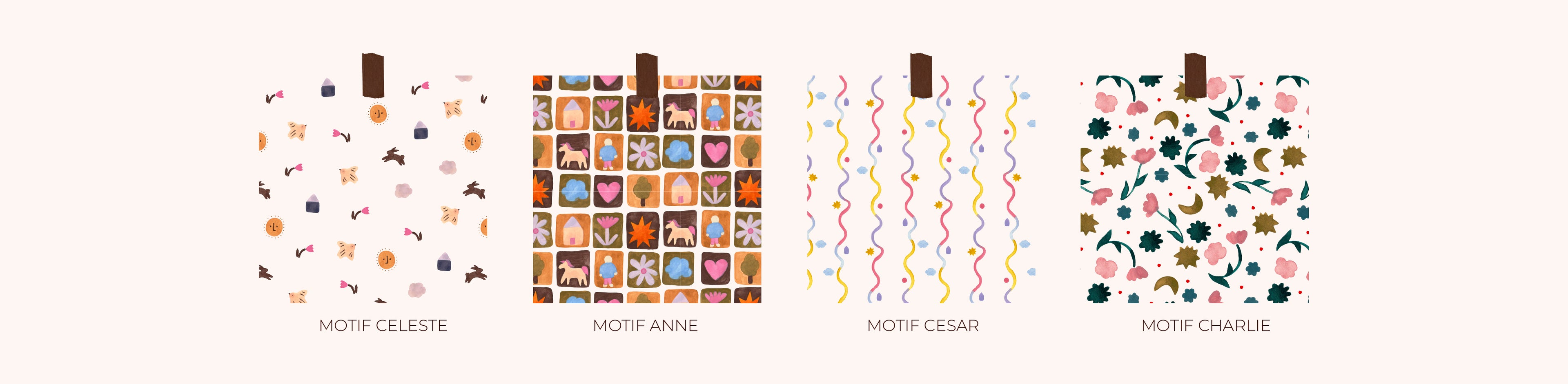 Création de motifs
Motifs sur mesure
Motifs personnalisés
Design textile
Illustratrice textile
Création de motifs textile
Motifs faits main
Motifs dessinés à la main
Motifs à l'aquarelle
Motifs au crayon de couleur
Surface design
Design de surface
Création de collections textiles
Illustration textile
Motifs pour tissu
Motifs pour marque
Création de prints
Prints exclusifs
Dessins pour textile
Création de motifs exclusifs
